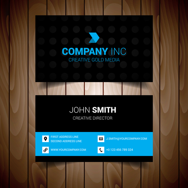 blue creative and clean business card
