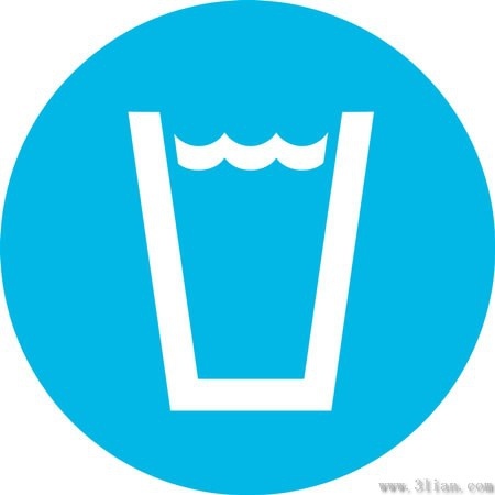 blue cup icon vector