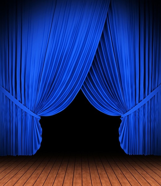 blue curtain light highdefinition picture 