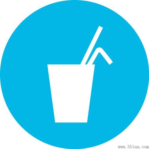 blue drink icons vector