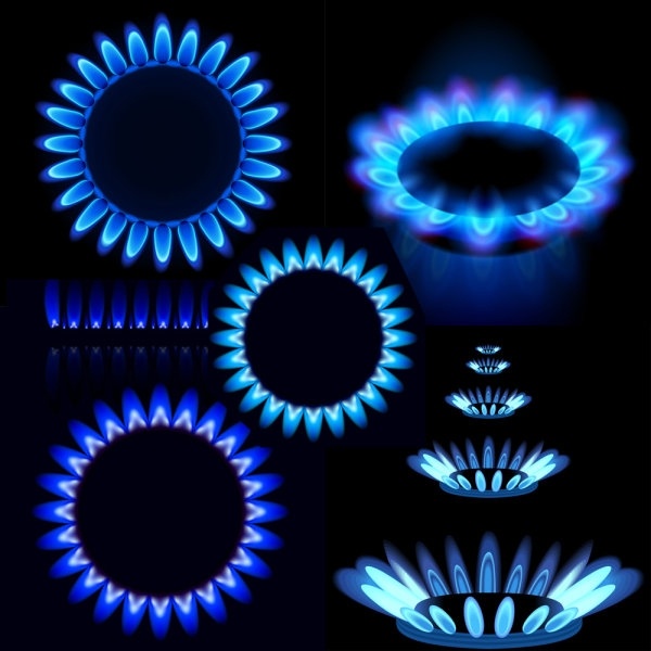 blue flame vector