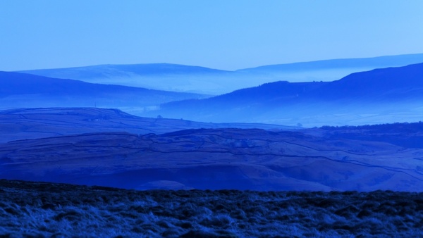 blue fog foggy