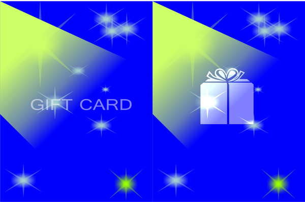 blue gift card