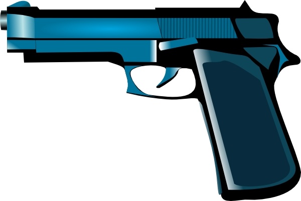 Blue Gun clip art