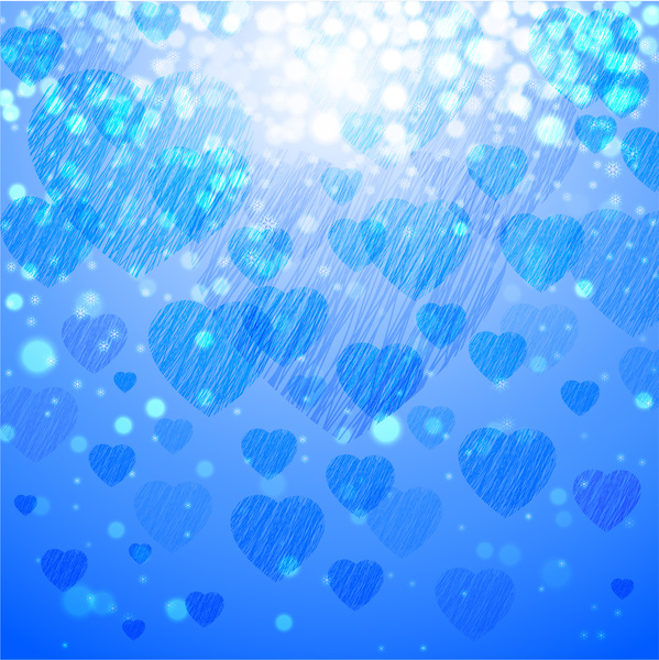 blue heart background