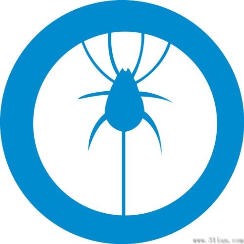 blue icon vector insects