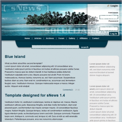 Blue Island Template