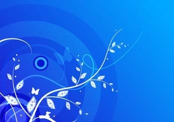 blue leaf and butterfly background vector design adobe illustrator ai