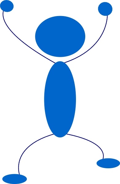 Blue Man clip art 