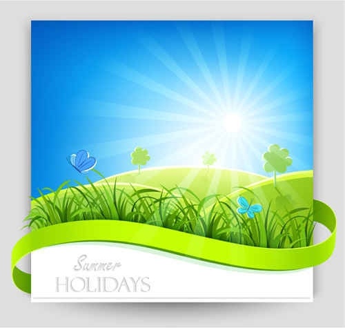 Blue Nature Vector Background