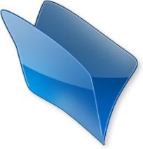 Blue open folder