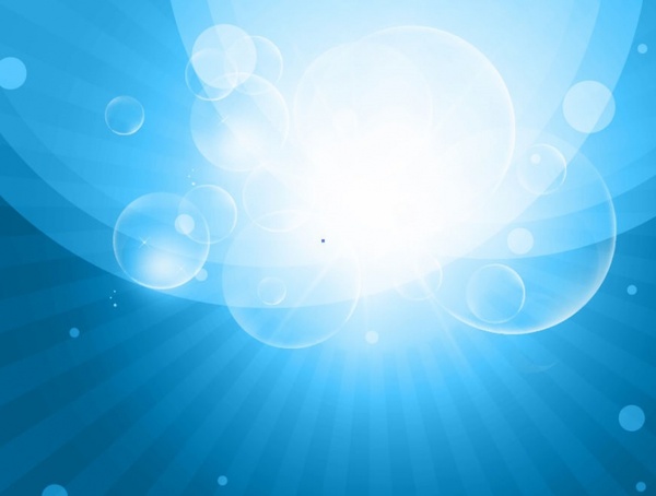 Blue Sky and Circles Background Vector Graphic