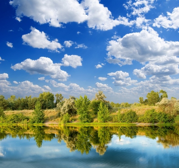 blue sky lakes and woods highdefinition picture