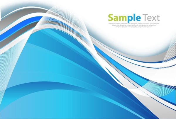 blue smooth wave abstract background vector graphic