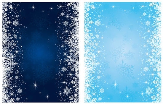 snowflakes background sparkling bright dark blue decor