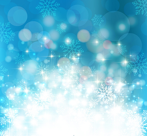 blue snowflake christmas atmosphere background vector