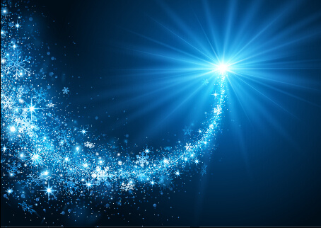 blue style light and snowflake christmas vector background 