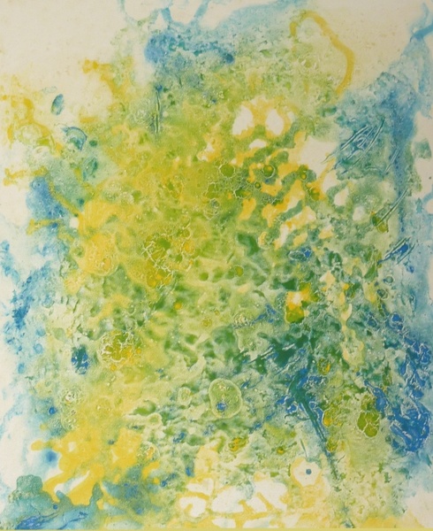 blue yellow painting 