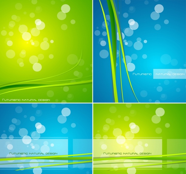 decorative background templates vivid sparkling bokeh green blue