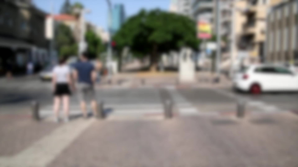 blurred clip of empty traffic in town