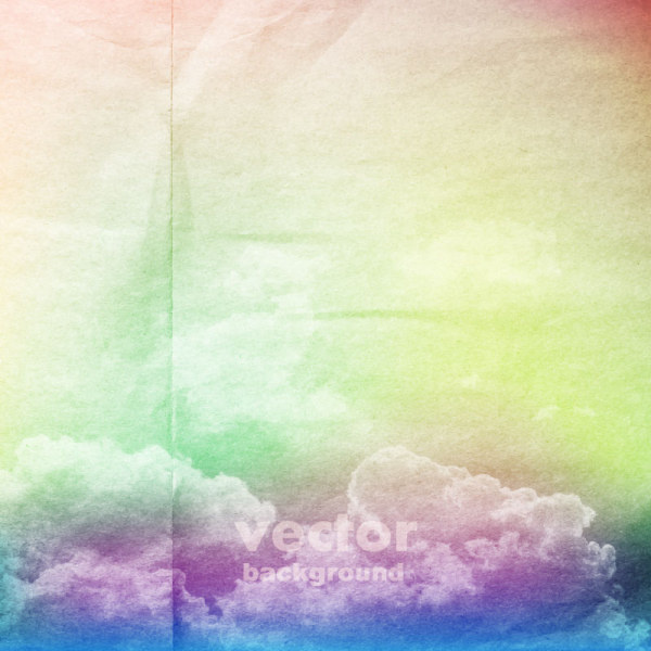 blurred cloud with grunge background vector 