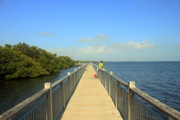 boardwalk at biscayne national park florida 