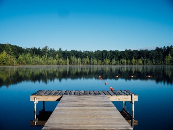 boat calm dock forest lake leisure nature outdoors 
