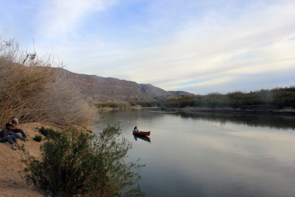 boat on the rio grande at big bend national park texas 