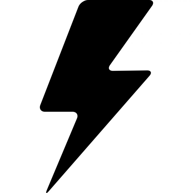 bolt lightning sign icon flat silhouette sketch