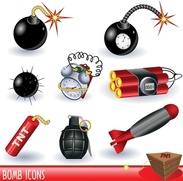 bombs landmines series vector