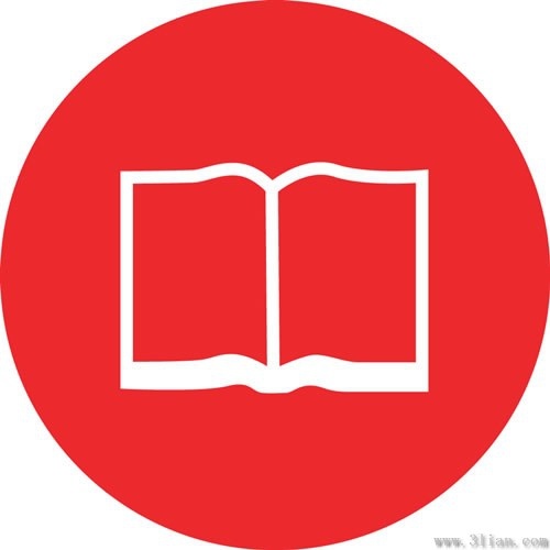 book icon red background vector