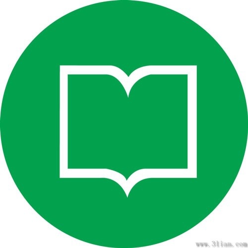 book icon vector green background