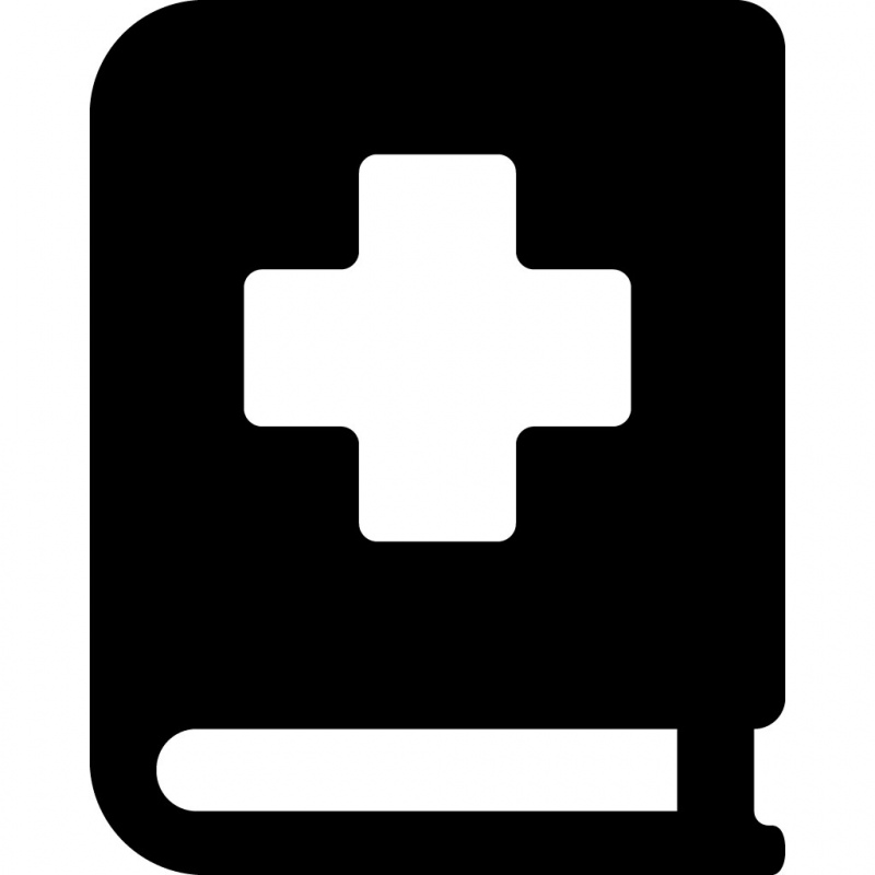 book medical sign icon contrast black white sketch
