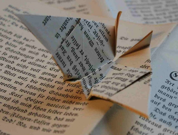 book origami paper