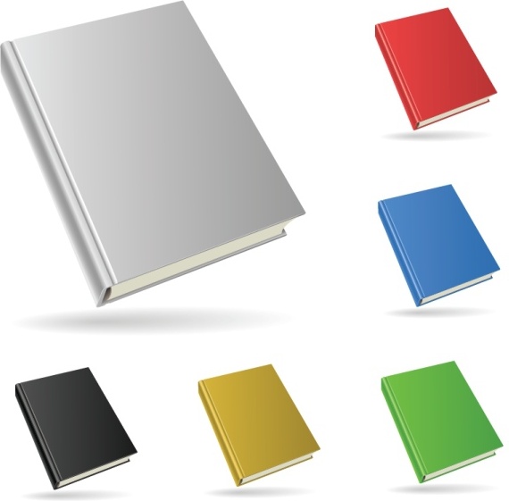 book icons collection colored 3d design