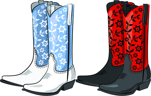 boots design vector set 