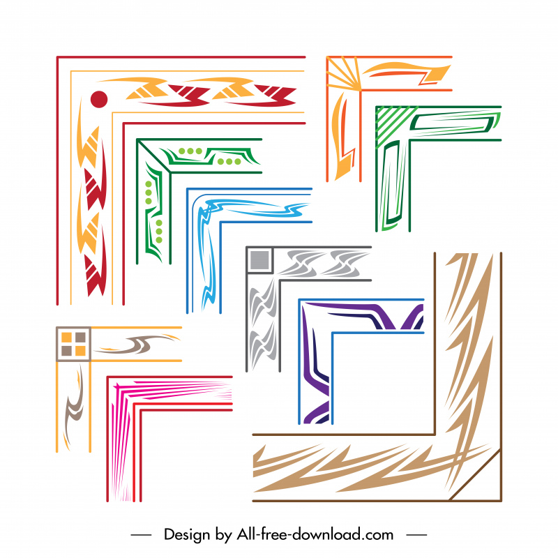 border decor element templates collection elegant classic symmetric design 