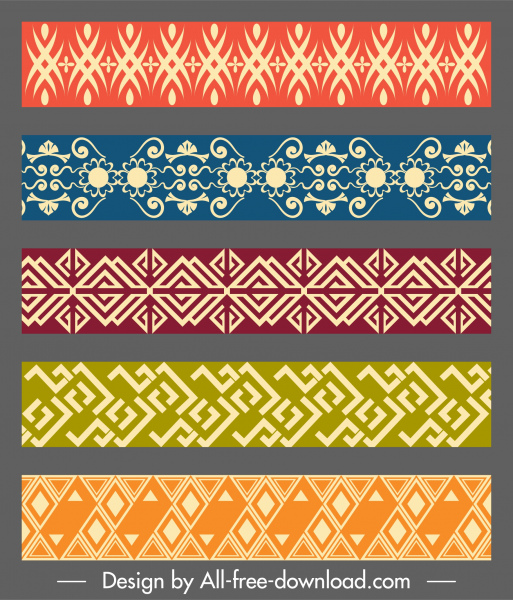 border decorative templates seamless repeating symmetric design