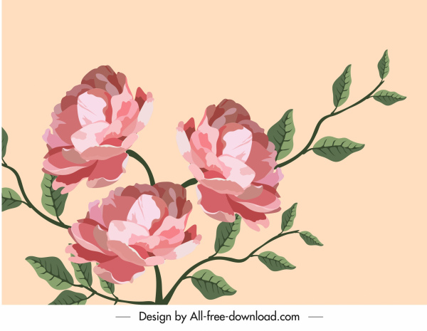 botany painting colored classical decor
