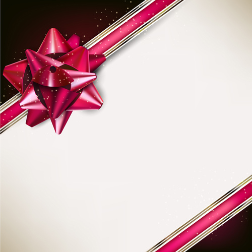 bow christmas cards vector