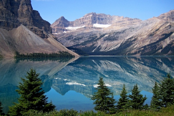 bow lake canadien rockys landscape