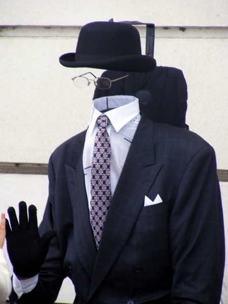 bowler glasses suit