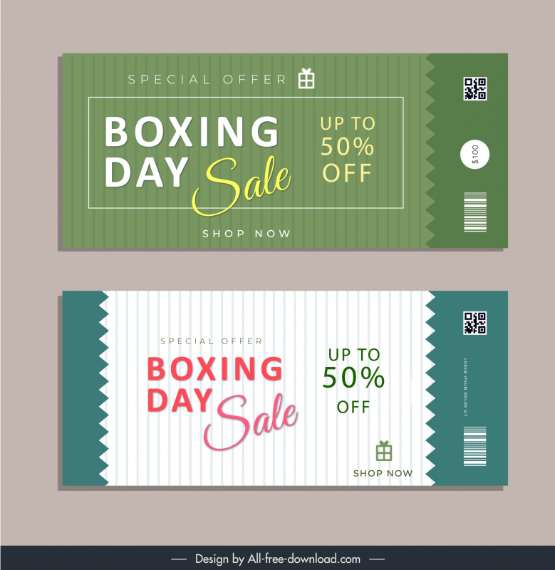 boxing day sale templates flat elegance