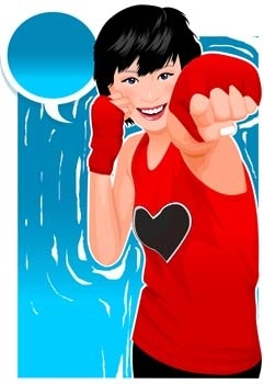 Boxing sport vector 3