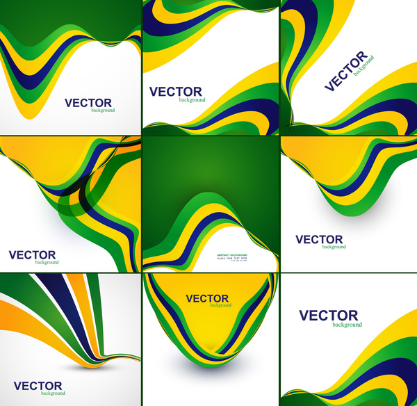 brazil flag concept beautiful collection creative business wave presentation vector background