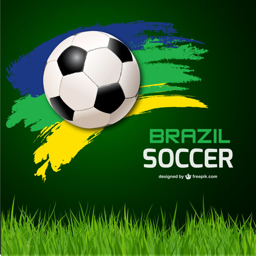 brazil soccer world cup vector background