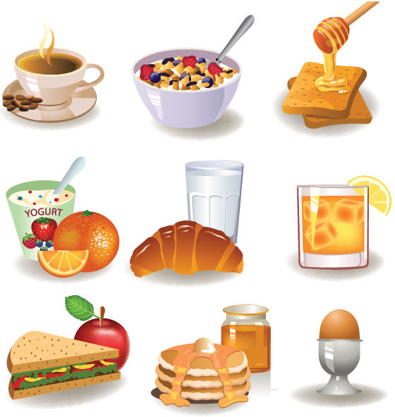 breakfast vector graphics food collections