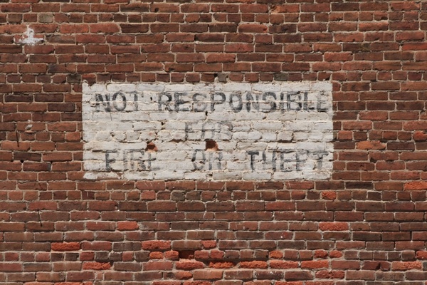 brick wall with painted sign