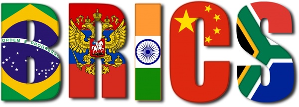 brics promotional design illustrated with flags