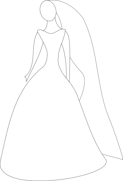 Bride In Wedding Dress clip art 